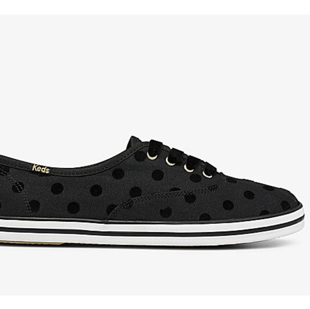 🌼 NWT Keds Kate Spade black dotted sneakers